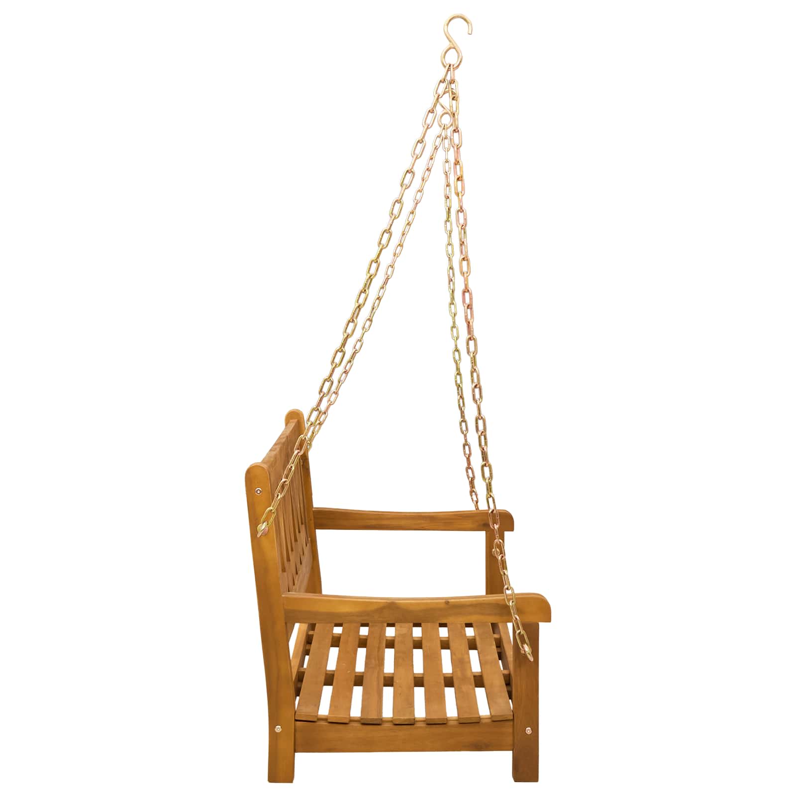 vidaXL Garden Swing Bench Natural 110 x 56 x 58 cm Solid Acacia Wood - Brown