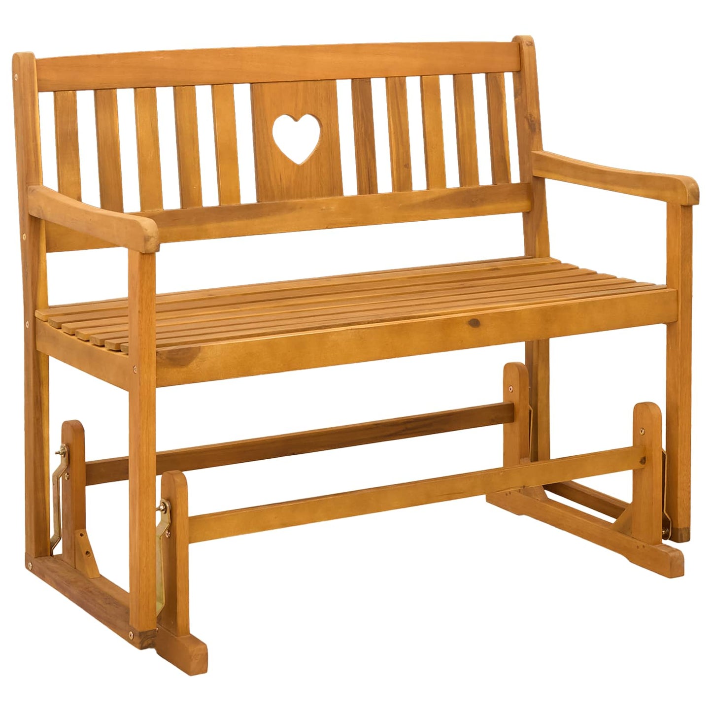 vidaXL Garden Glider Bench Natural 110 x 59 x 97 cm Solid Acacia Wood - Brown - 30917