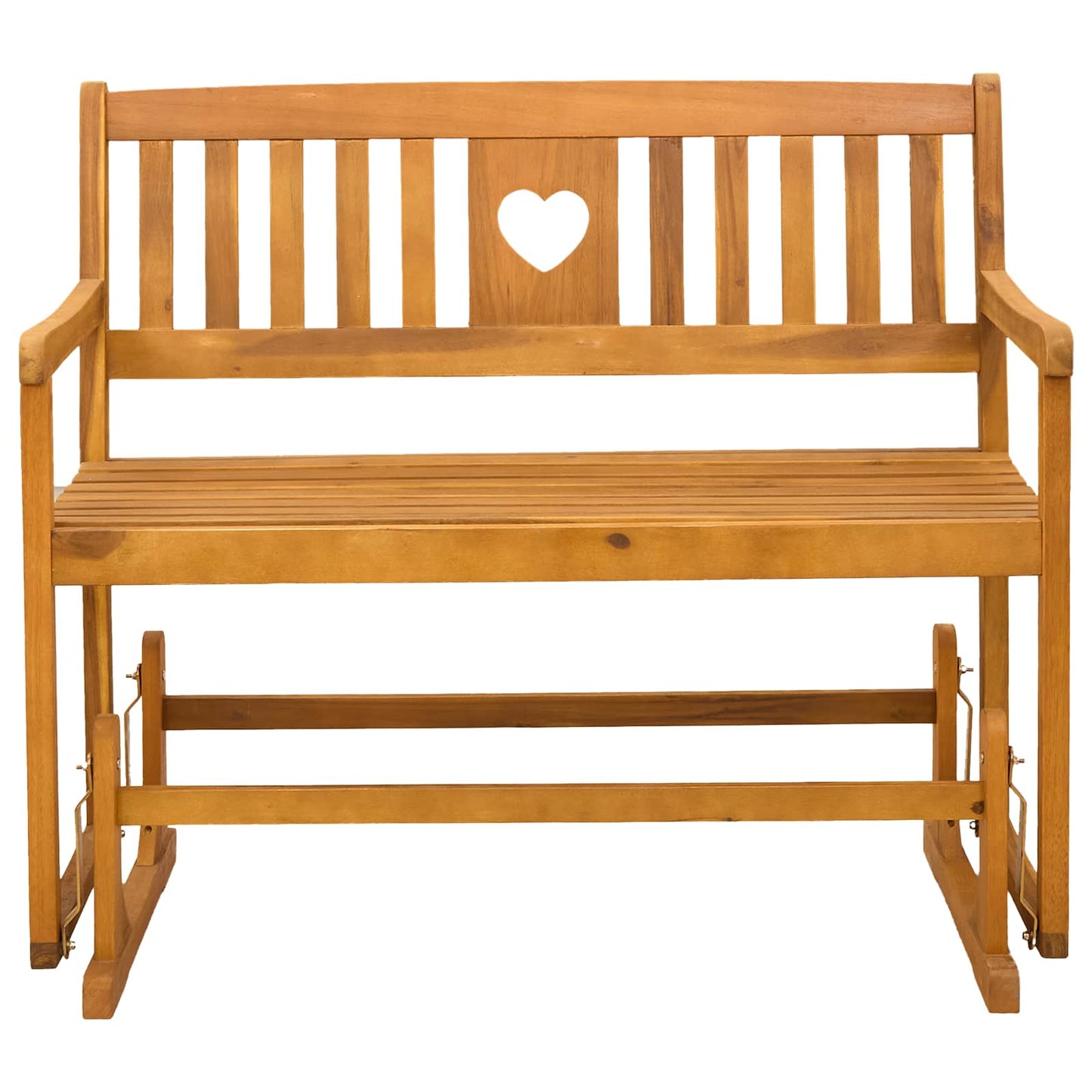 vidaXL Garden Glider Bench Natural 110 x 59 x 97 cm Solid Acacia Wood - Brown - 30917