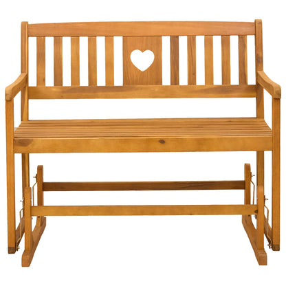 vidaXL Garden Glider Bench Natural 110 x 59 x 97 cm Solid Acacia Wood - Brown - 30917