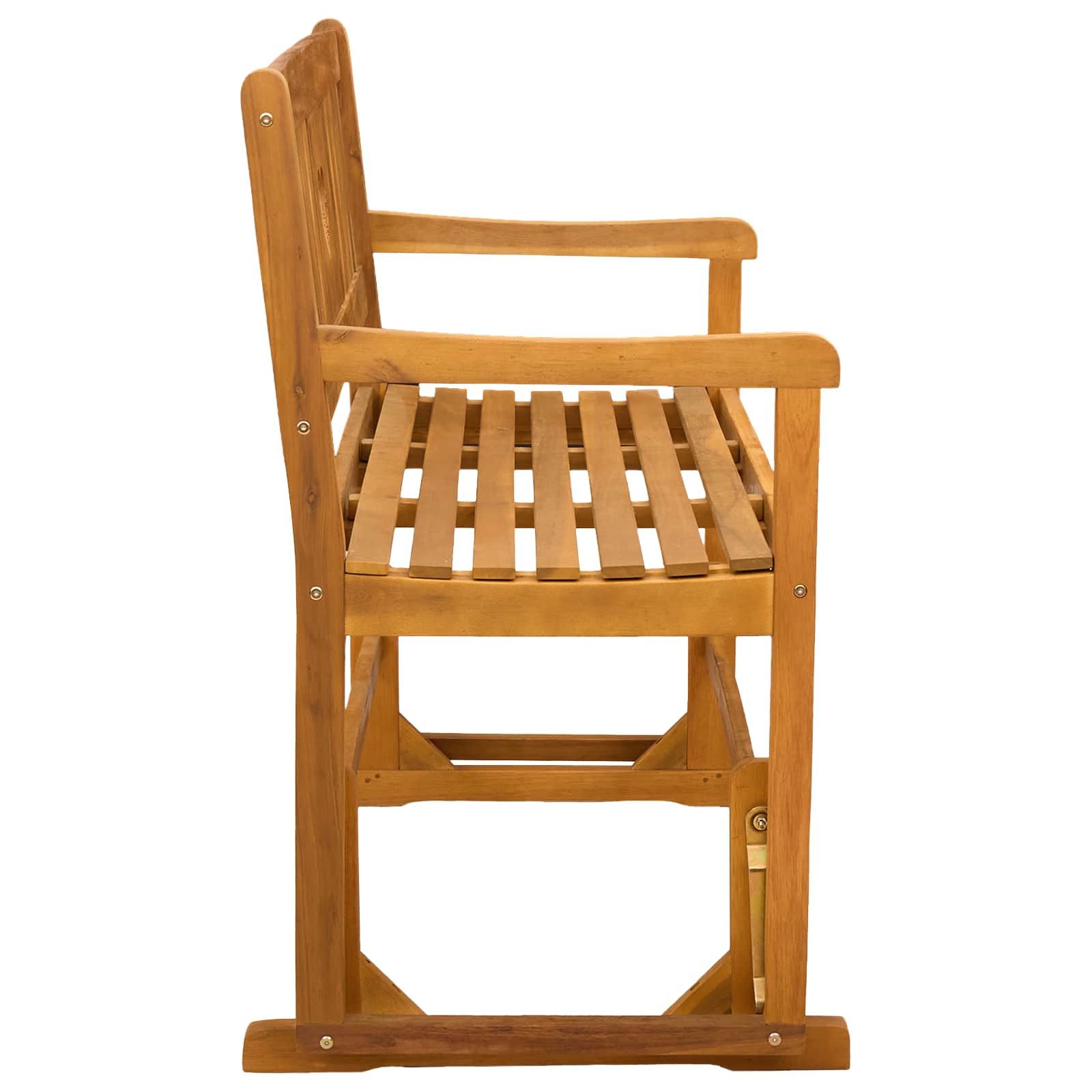 vidaXL Garden Glider Bench Natural 110 x 59 x 97 cm Solid Acacia Wood - Brown - 30917