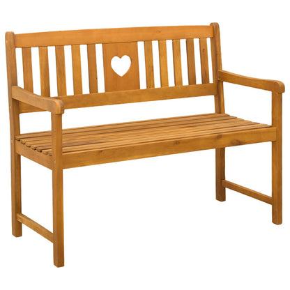 vidaXL Outdoor Bench Natural 110 x 55.5 x 90 cm Solid Acacia Wood - Brown - 30920