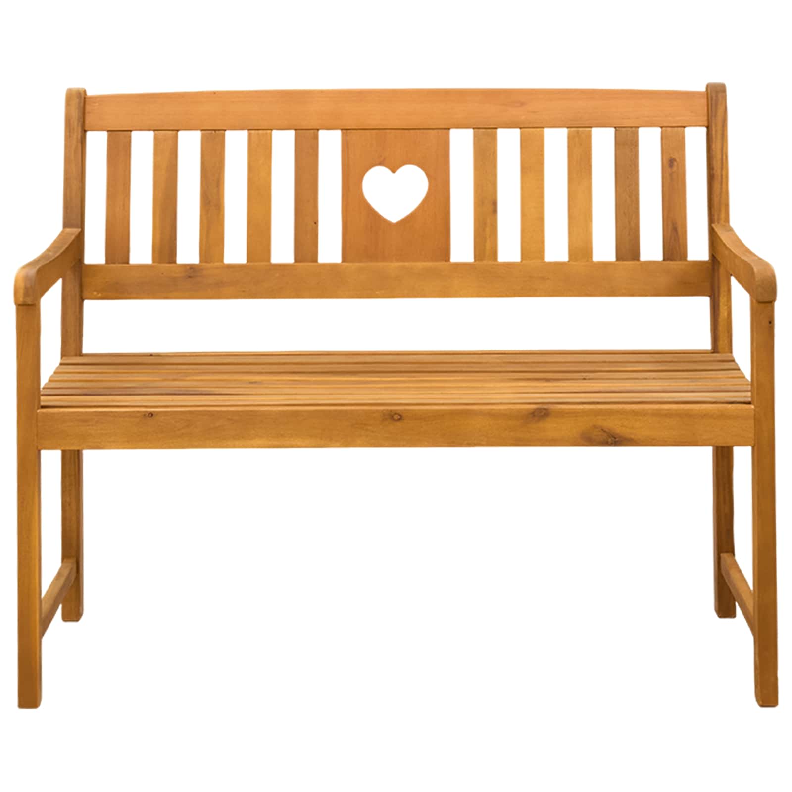 vidaXL Outdoor Bench Natural 110 x 55.5 x 90 cm Solid Acacia Wood - Brown - 30920