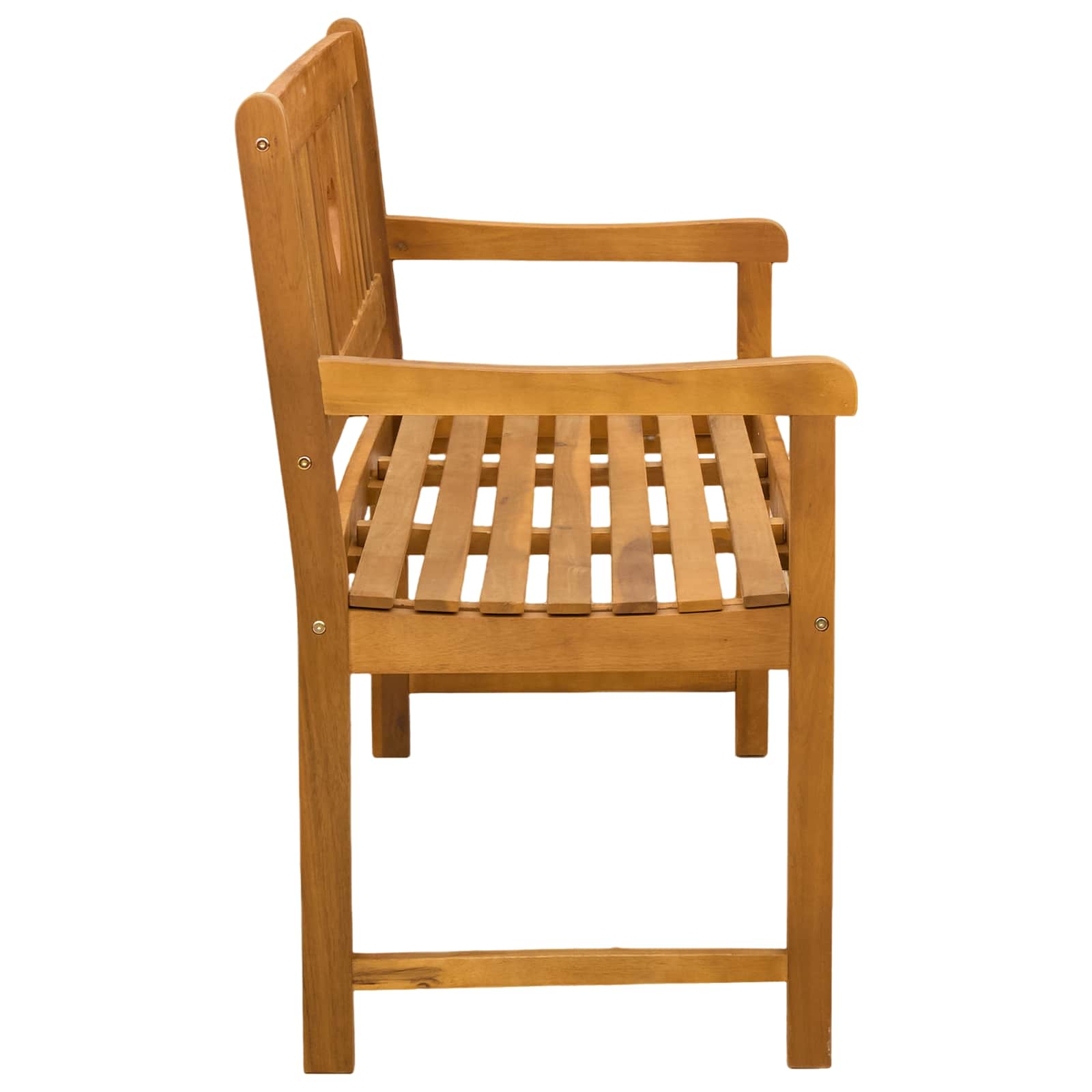 vidaXL Outdoor Bench Natural 110 x 55.5 x 90 cm Solid Acacia Wood - Brown - 30920
