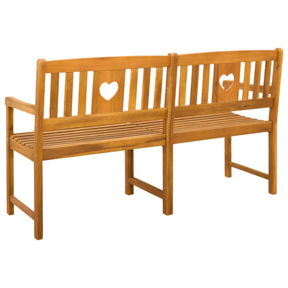 vidaXL Outdoor Bench Natural 150 x 55.5 x 90 cm Solid Acacia Wood - Brown - 30933