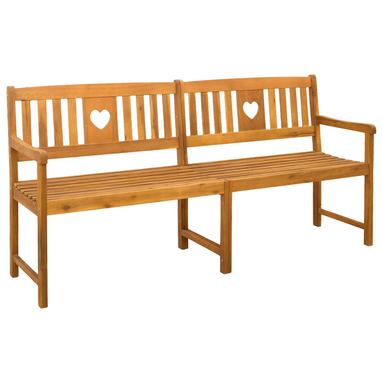 vidaXL Outdoor Bench Natural 180 x 55.5 x 90 cm Solid Acacia Wood - Brown - 30934