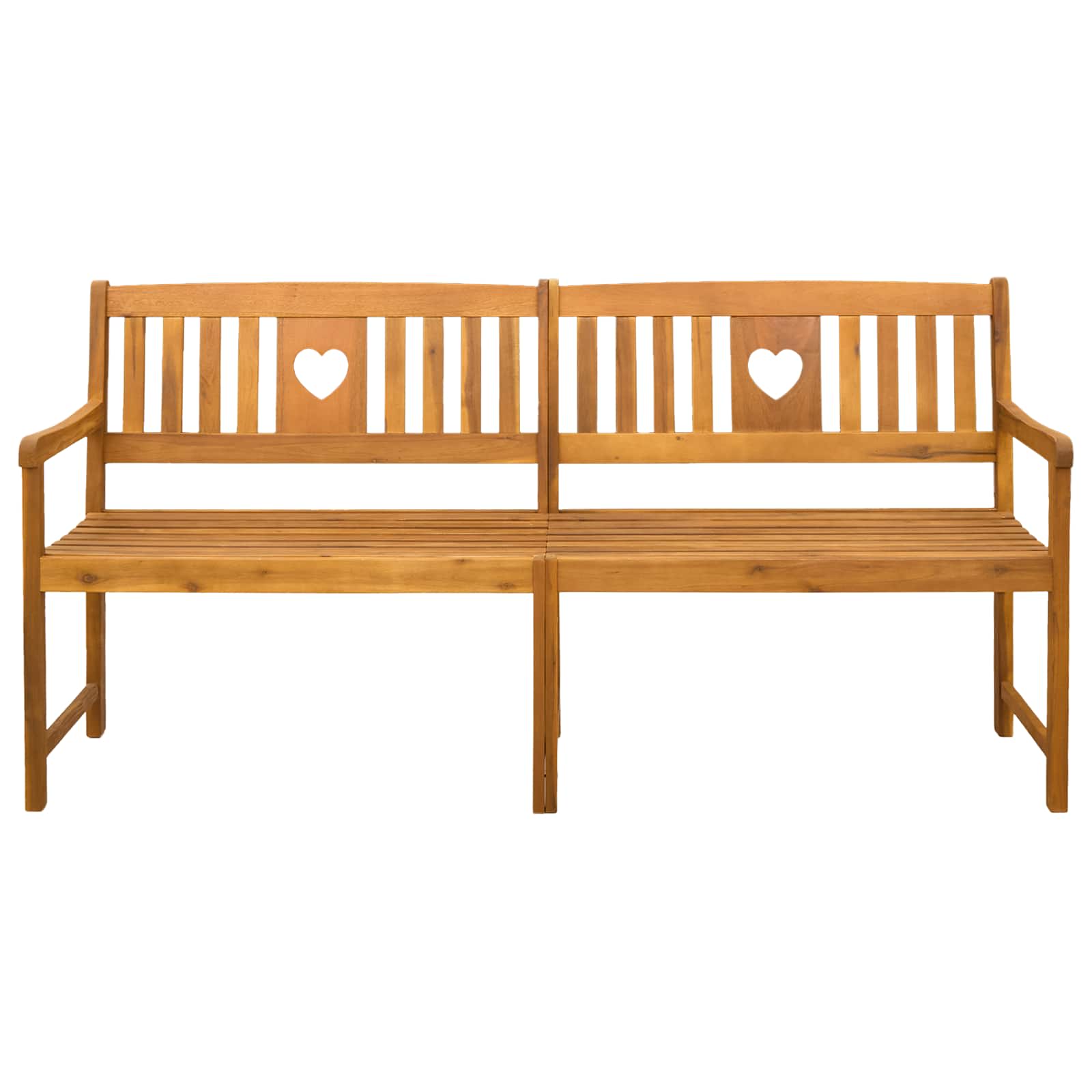 vidaXL Outdoor Bench Natural 180 x 55.5 x 90 cm Solid Acacia Wood - Brown - 30934
