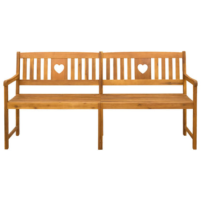 vidaXL Outdoor Bench Natural 180 x 55.5 x 90 cm Solid Acacia Wood - Brown - 30934