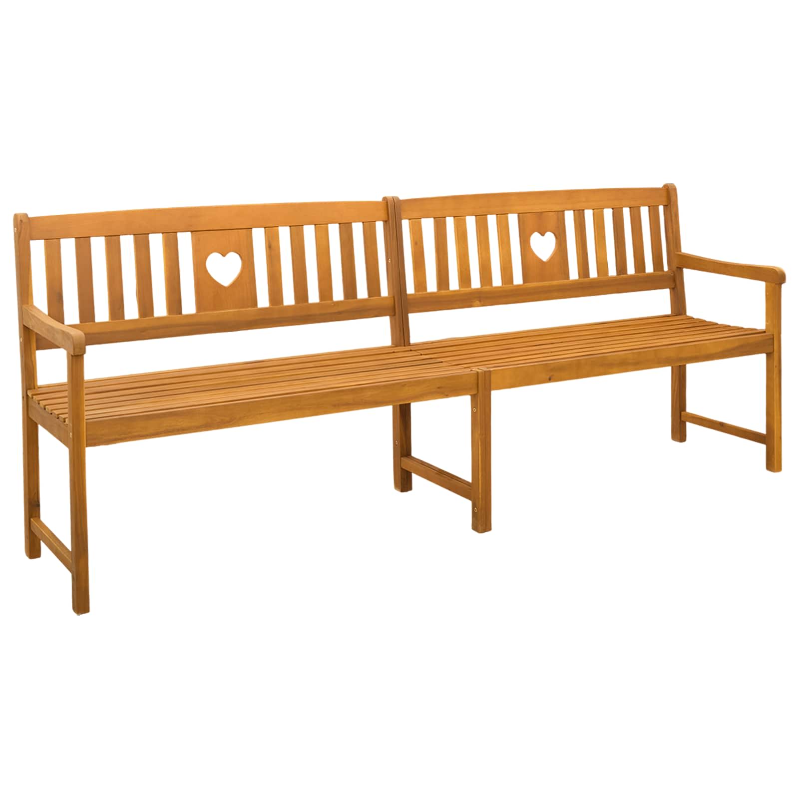 vidaXL Outdoor Bench Natural 220 x 55.5 x 90 cm Solid Acacia Wood - Brown - 30941