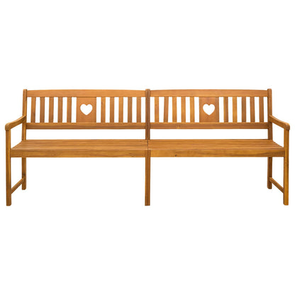 vidaXL Outdoor Bench Natural 220 x 55.5 x 90 cm Solid Acacia Wood - Brown - 30941