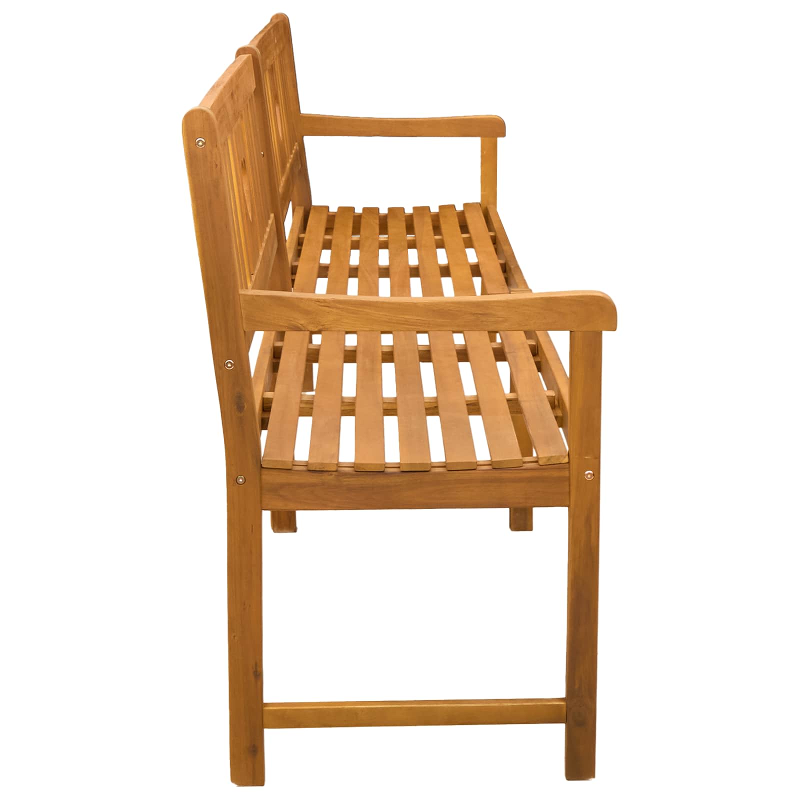 vidaXL Outdoor Bench Natural 220 x 55.5 x 90 cm Solid Acacia Wood - Brown - 30941