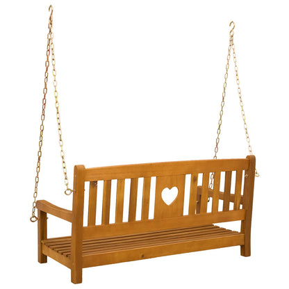 vidaXL Garden Swing Bench Natural 110 x 56 x 58 cm Solid Acacia Wood - Brown - 30946