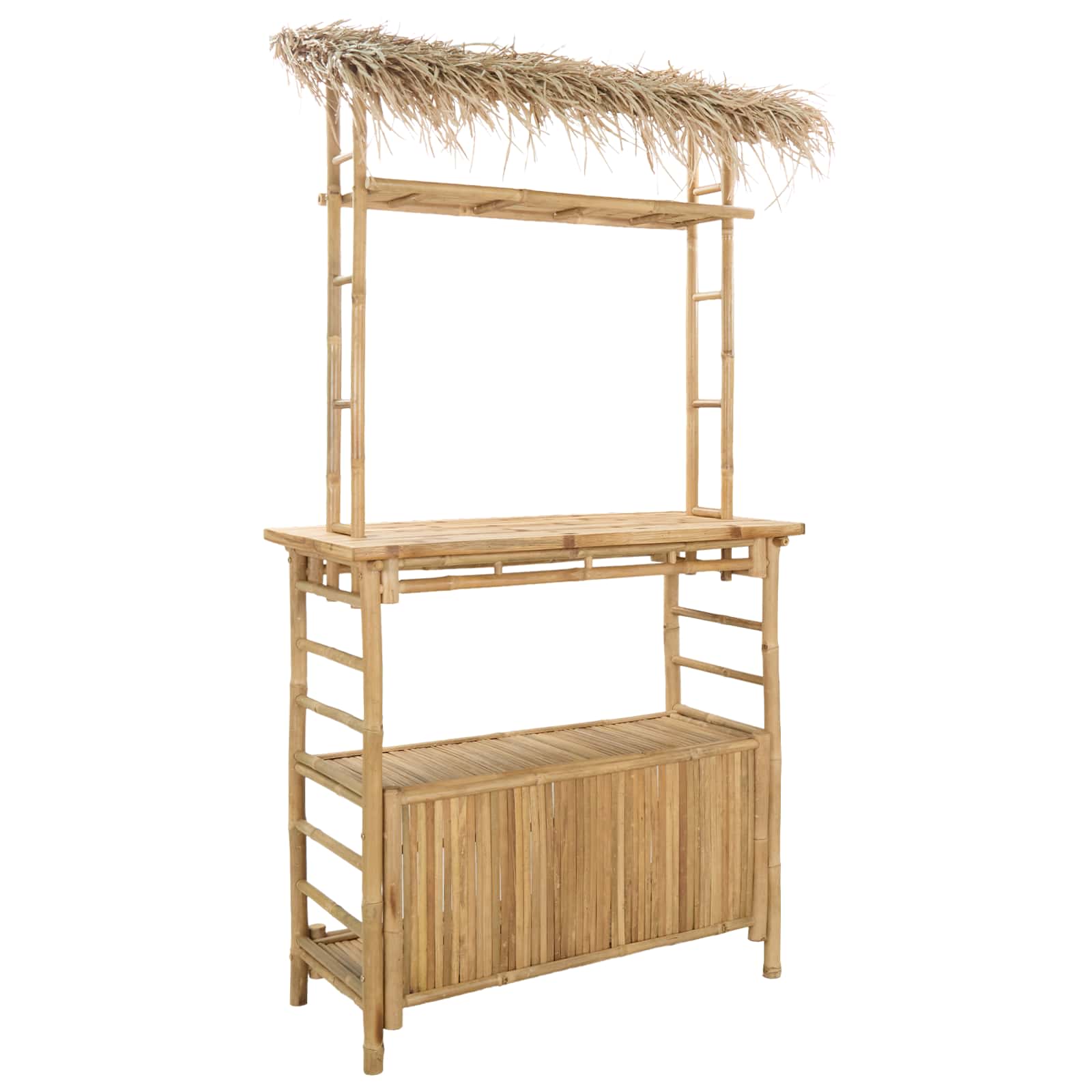 vidaXL Outdoor Bar Table Natural 110 x 50 x 209 cm Bamboo - Brown
