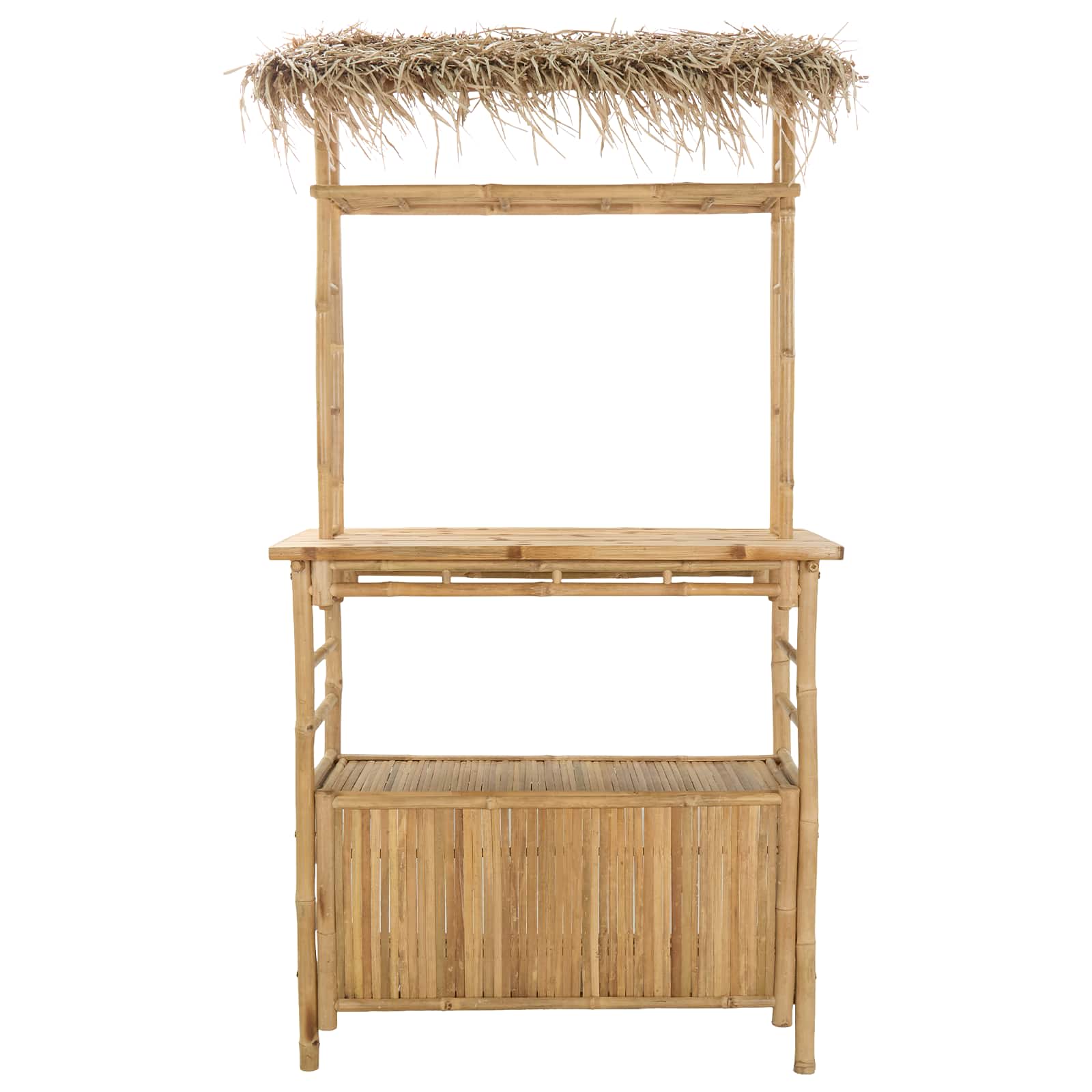vidaXL Outdoor Bar Table Natural 110 x 50 x 209 cm Bamboo - Brown