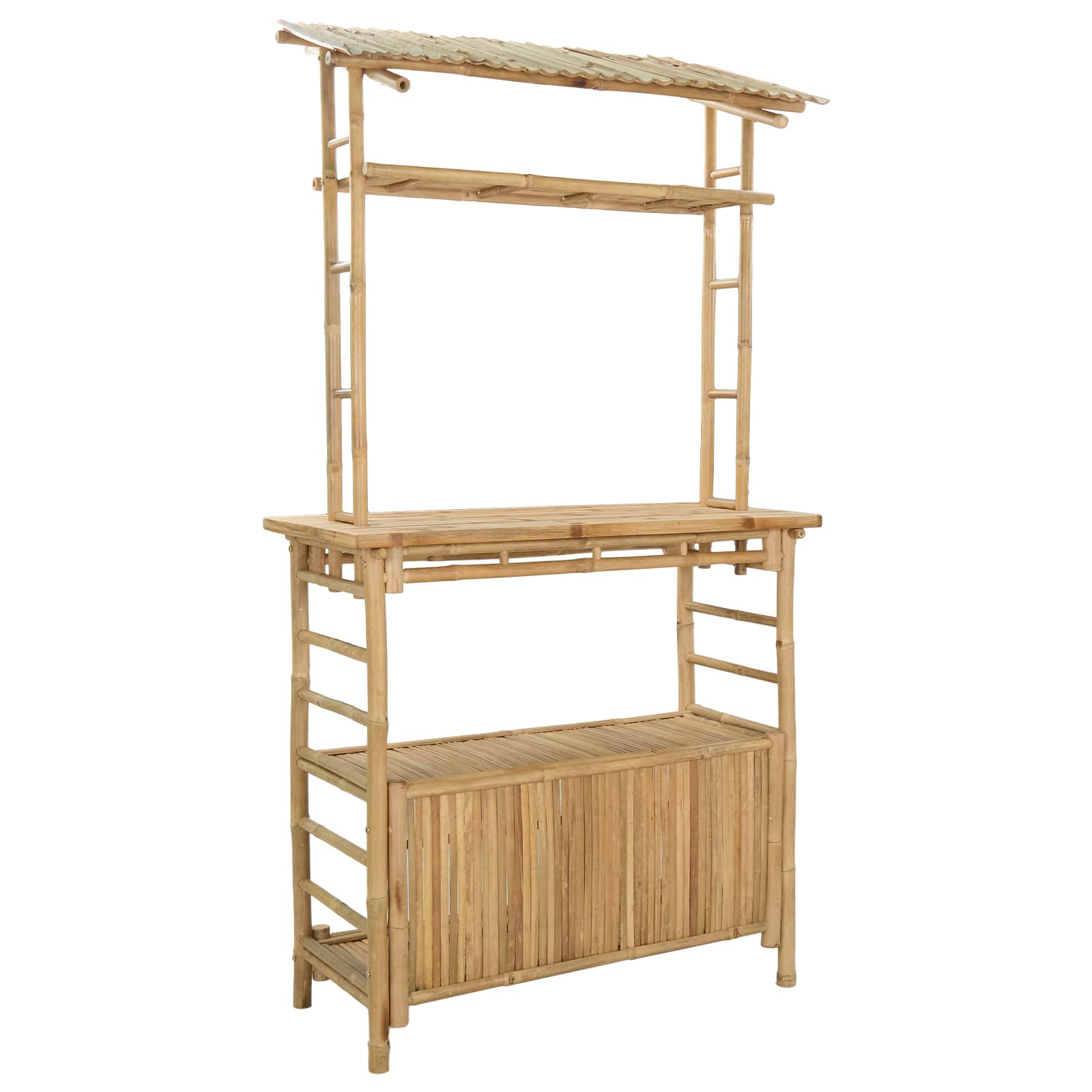 vidaXL Outdoor Bar Table Natural 110 x 50 x 210 cm Bamboo - Brown