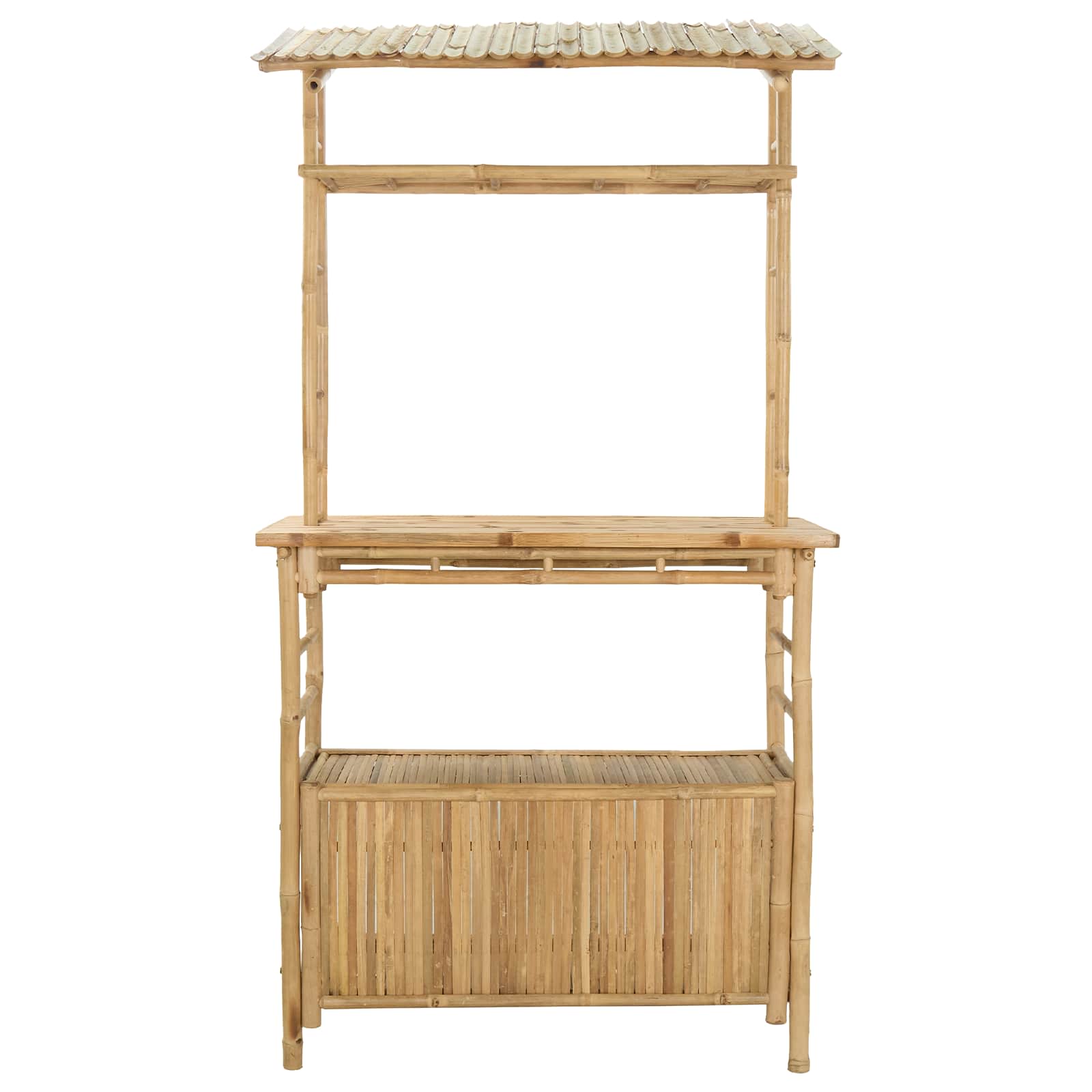 vidaXL Outdoor Bar Table Natural 110 x 50 x 210 cm Bamboo - Brown