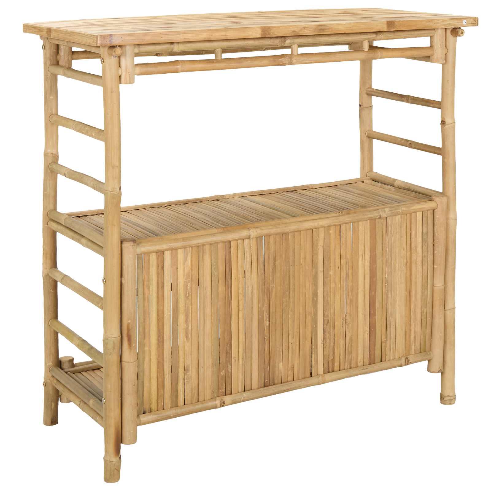 vidaXL Outdoor Bar Table Natural 110 x 50 x 105 cm Bamboo - Brown