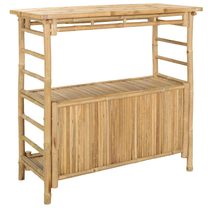vidaXL Outdoor Bar Table Natural 110 x 50 x 105 cm Bamboo - Brown