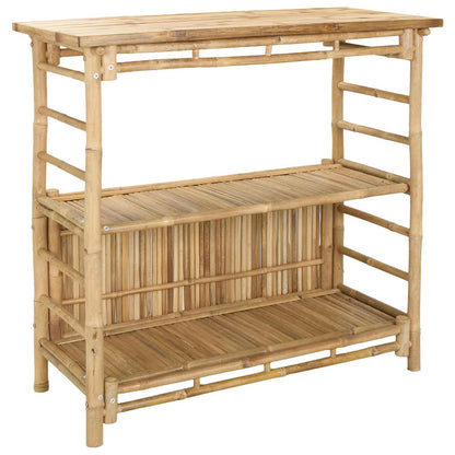 vidaXL Outdoor Bar Table Natural 110 x 50 x 105 cm Bamboo - Brown