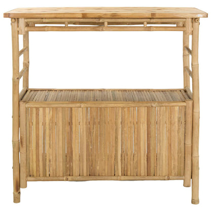 vidaXL Outdoor Bar Table Natural 110 x 50 x 105 cm Bamboo - Brown