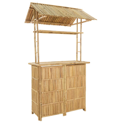 vidaXL Outdoor Bar Table Natural 115 x 95 x 214 cm Bamboo - Brown