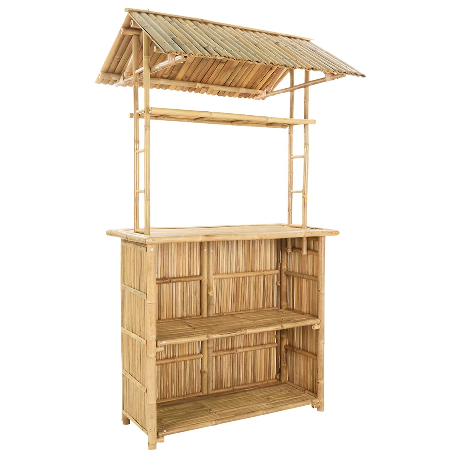 vidaXL Outdoor Bar Table Natural 115 x 95 x 214 cm Bamboo - Brown