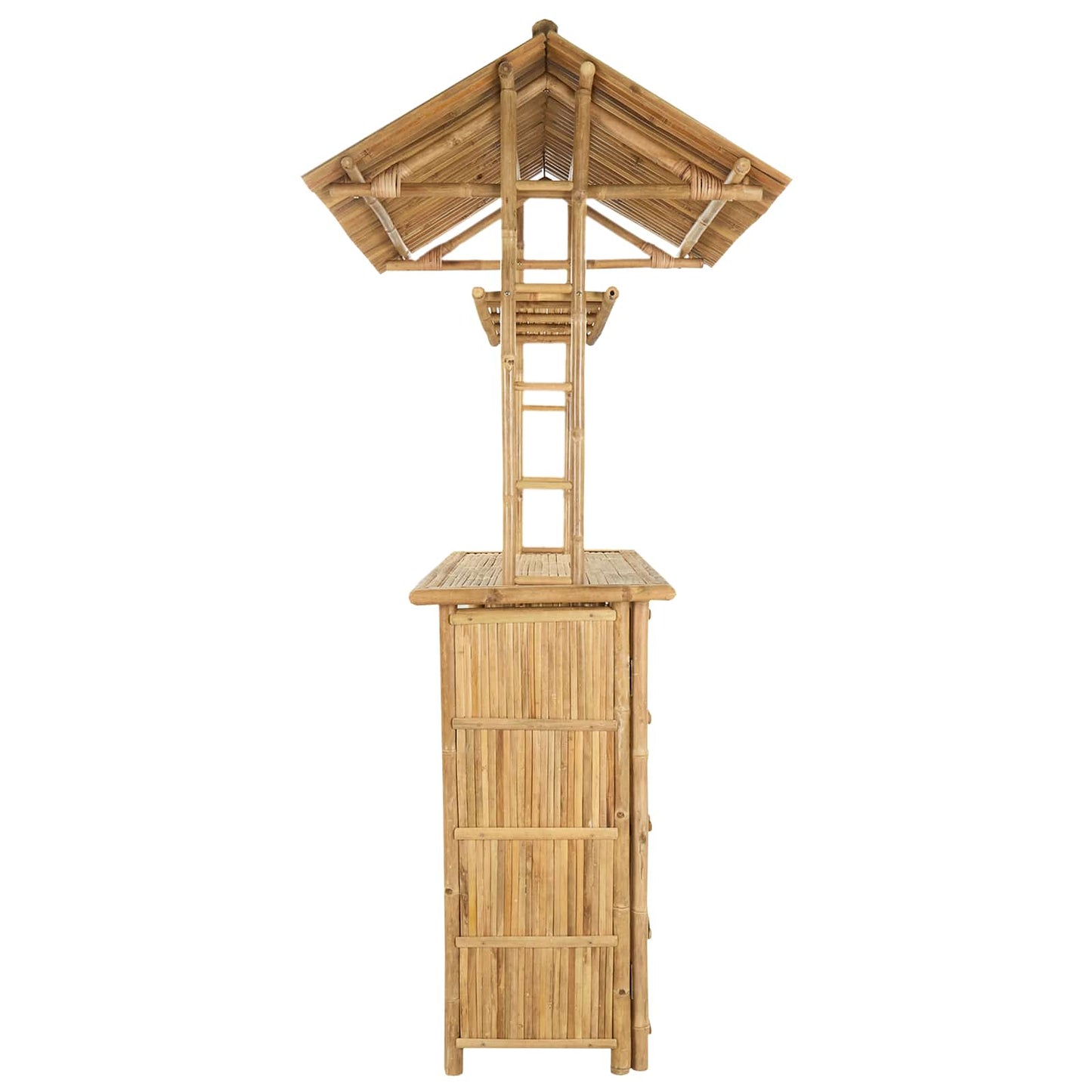 vidaXL Outdoor Bar Table Natural 115 x 95 x 214 cm Bamboo - Brown