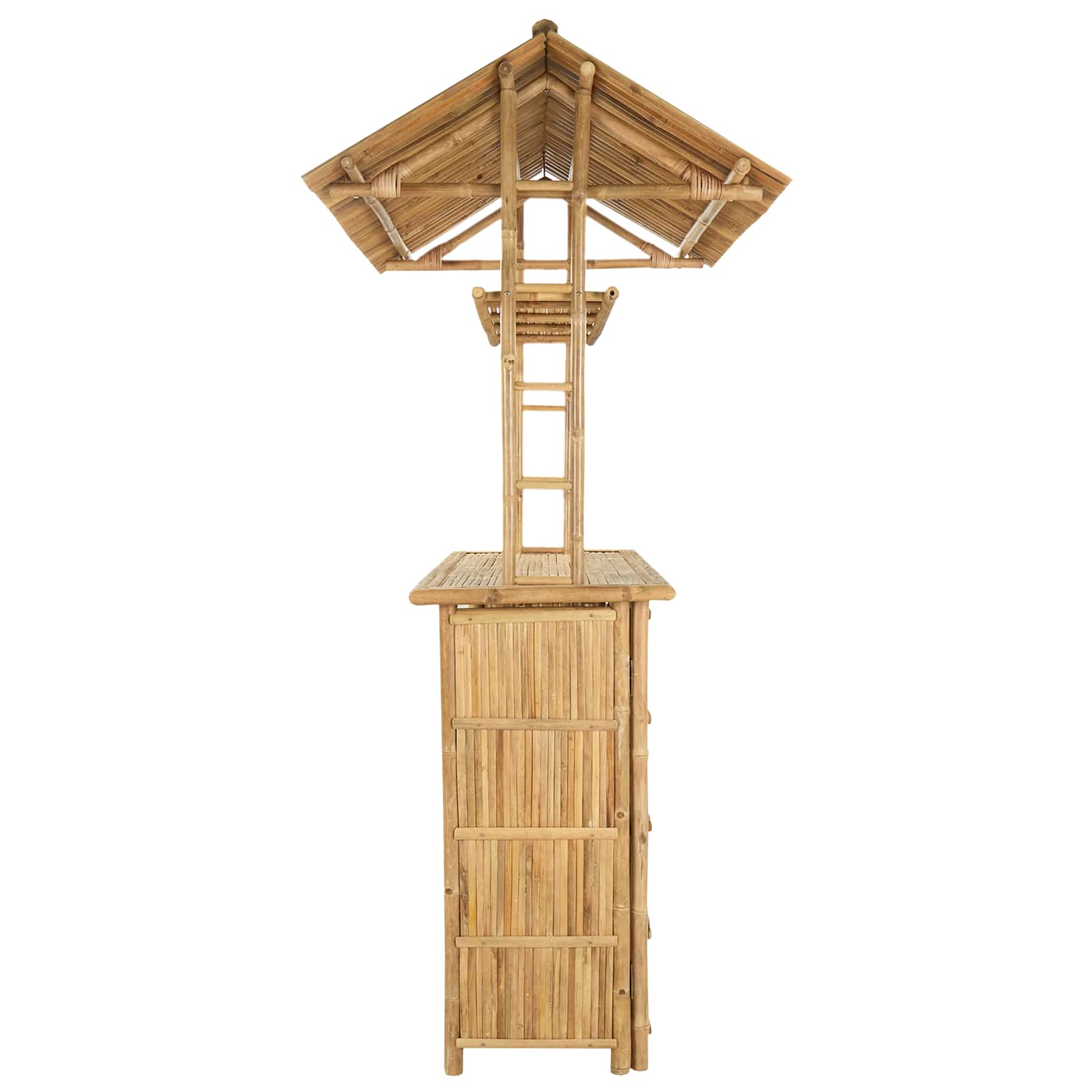 vidaXL Outdoor Bar Table Natural 115 x 95 x 214 cm Bamboo - Brown