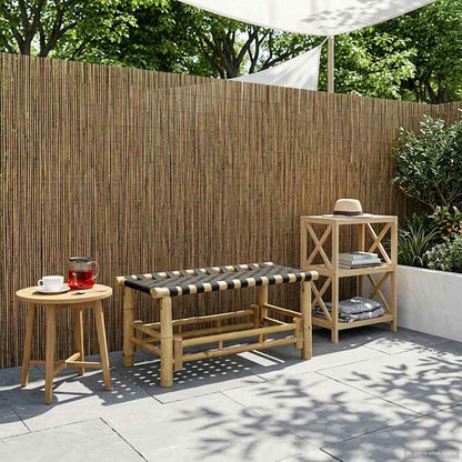 vidaXL Garden Bench 80 x 38 x 40 cm Bamboo Natural Rectangular - Brown