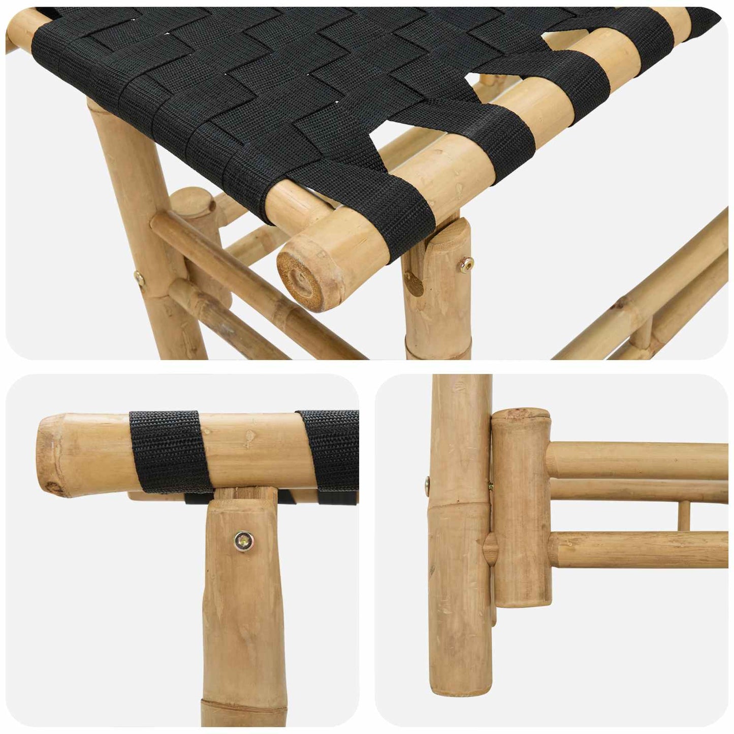 vidaXL Garden Bench 110 x 38 x 40 cm Bamboo Natural Rectangular - Brown