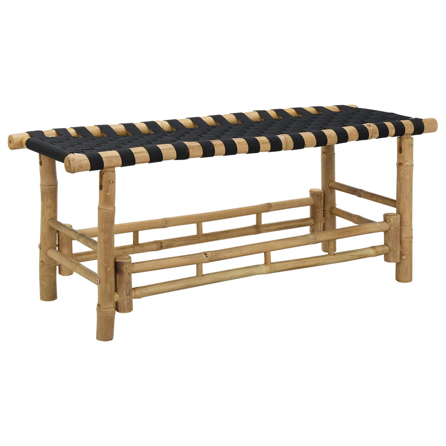 vidaXL Garden Bench 110 x 38 x 40 cm Bamboo Natural Rectangular - Brown