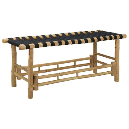 vidaXL Garden Bench 110 x 38 x 40 cm Bamboo Natural Rectangular - Brown