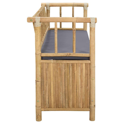 vidaXL Garden Storage Bench 110 x 47 x 80 cm Bamboo Natural - Brown - 30897