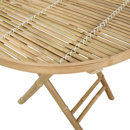 vidaXL Garden Table Natural 80 x 70 cm Bamboo - Brown