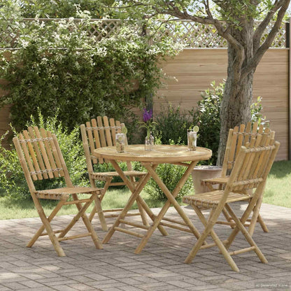 vidaXL Garden Table Natural 80 x 70 cm Bamboo - Brown
