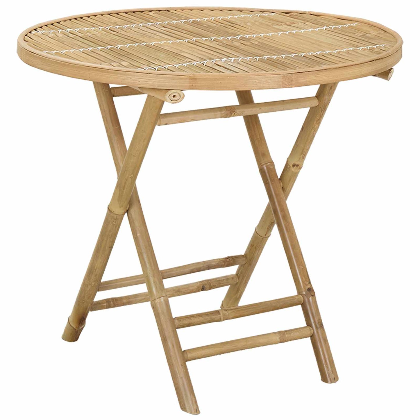 vidaXL Garden Table Natural 80 x 70 cm Bamboo - Brown