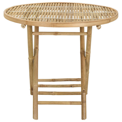 vidaXL Garden Table Natural 80 x 70 cm Bamboo - Brown
