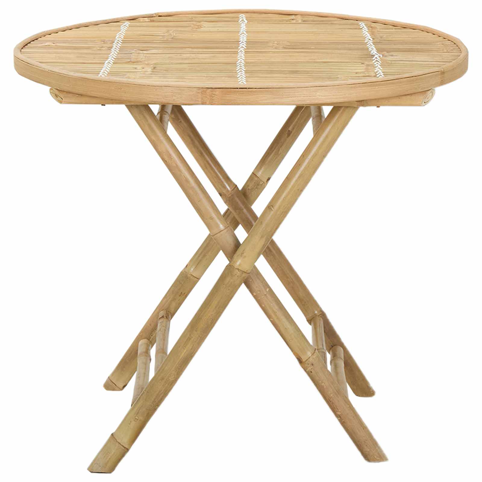 vidaXL Garden Table Natural 80 x 70 cm Bamboo - Brown