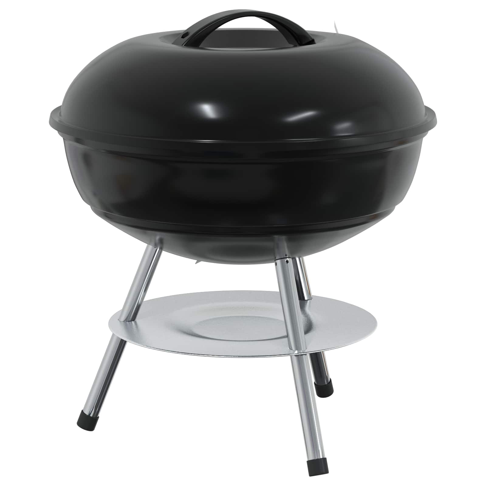 vidaXL Charcoal Grill Black 36.5 x 36.5 x 40 cm