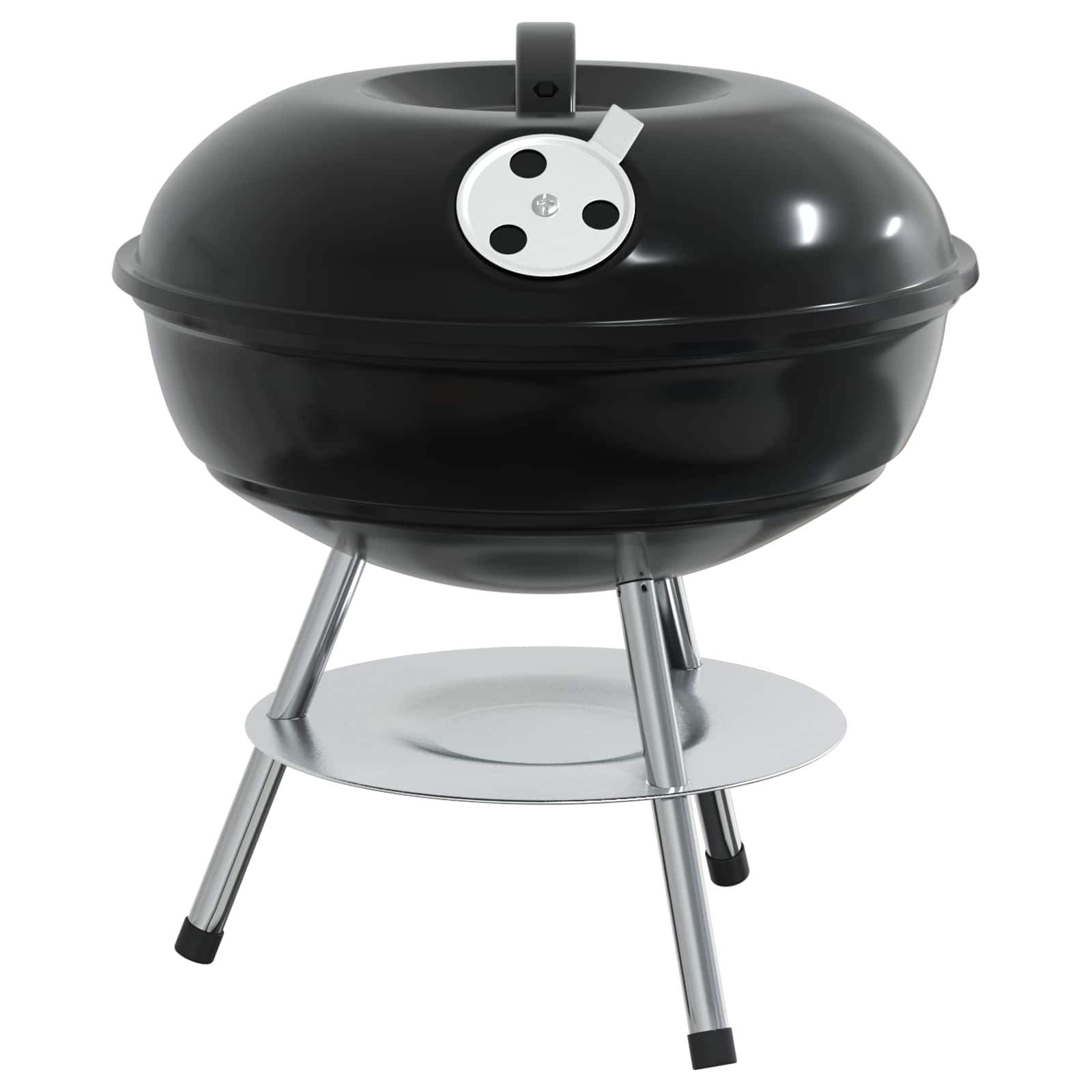 vidaXL Charcoal Grill Black 36.5 x 36.5 x 40 cm