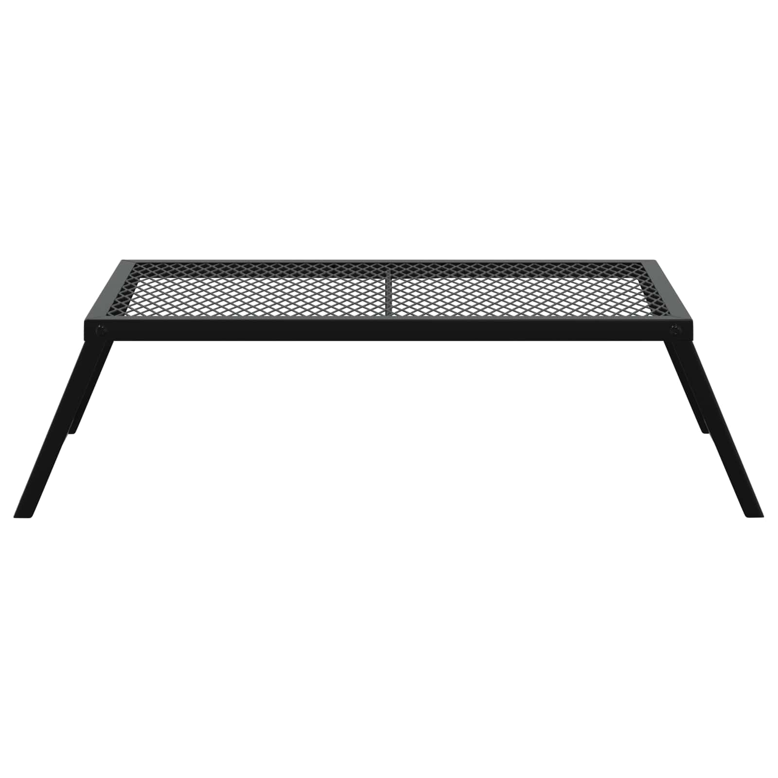vidaXL Foldable Camping Grill Folding Black 58 x 31 x 2 cm Alloy Steel
