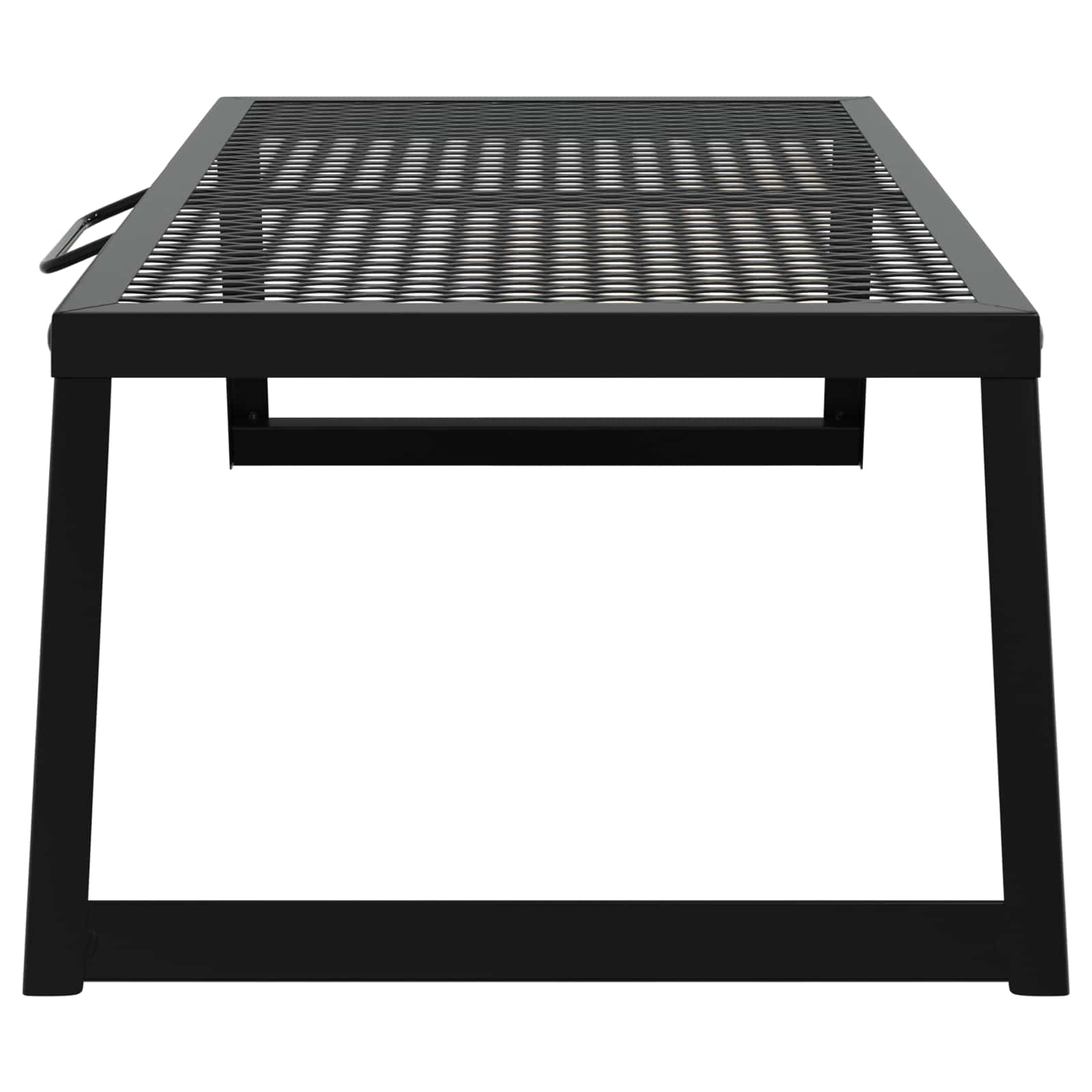 vidaXL Foldable Camping Grill Folding Black 58 x 31 x 2 cm Alloy Steel
