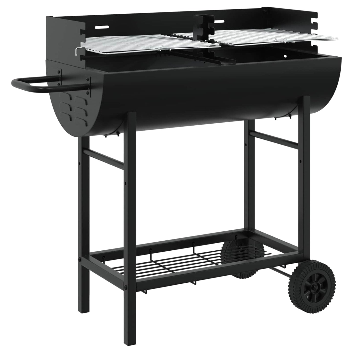 vidaXL Charcoal grill 96.5 x 42.5 x 88.5 cm Black