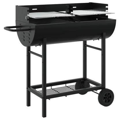 vidaXL Charcoal grill 96.5 x 42.5 x 88.5 cm Black