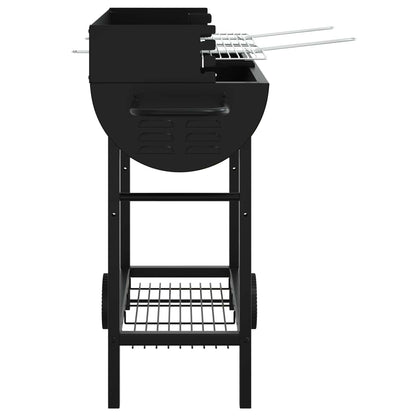 vidaXL Charcoal grill 96.5 x 42.5 x 88.5 cm Black