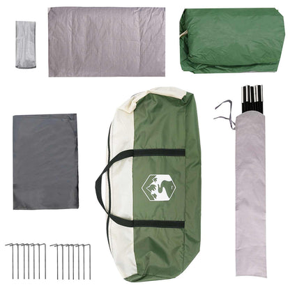 vidaXL Family Tent 6-Person Green Polyester - 320 x 210 x 180 cm