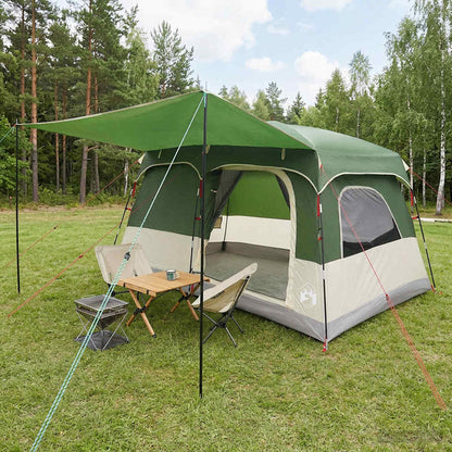 vidaXL Family Tent 6-Person Green Polyester - 320 x 210 x 180 cm