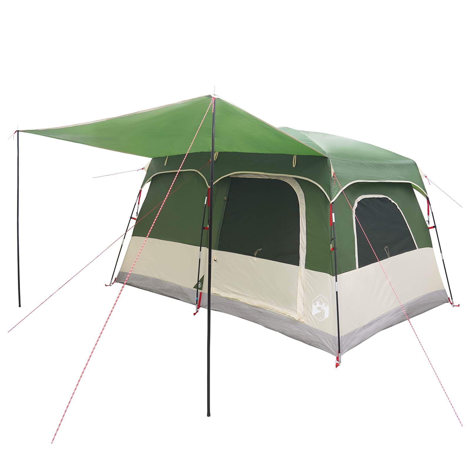 vidaXL Family Tent 6-Person Green Polyester - 320 x 210 x 180 cm