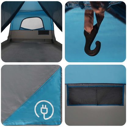 vidaXL Family Tent 6-Person Blue Polyester - 320 x 210 x 180 cm