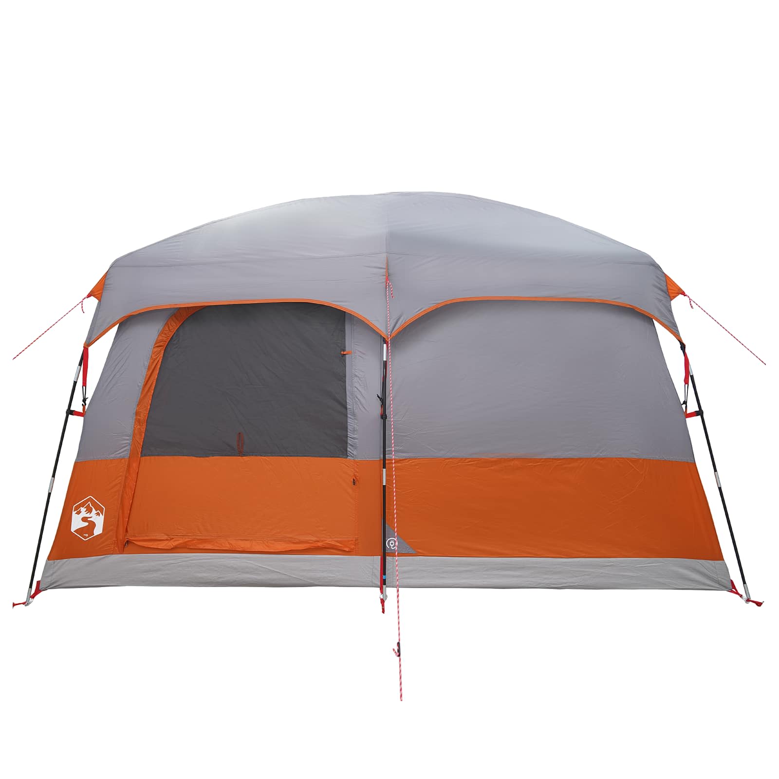 vidaXL Family Tent 6-Person Grey and Orange Polyester - 320 x 210 x 180 cm